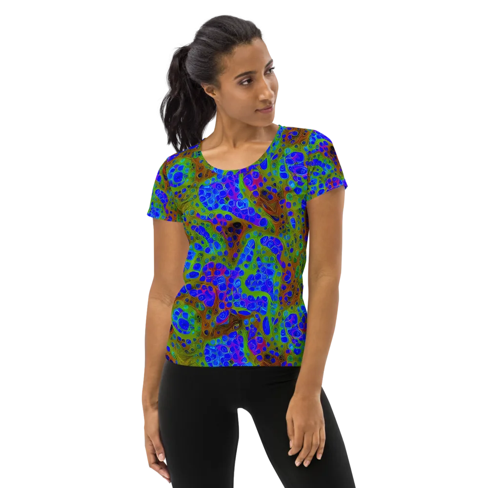 Lime Lucid on Women's Athletic T-Shirt — Front