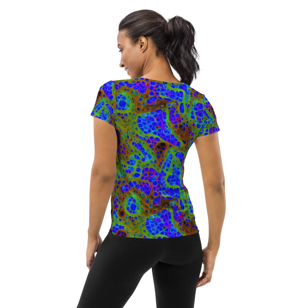 Lime Lucid on Women's Athletic T-Shirt — Back