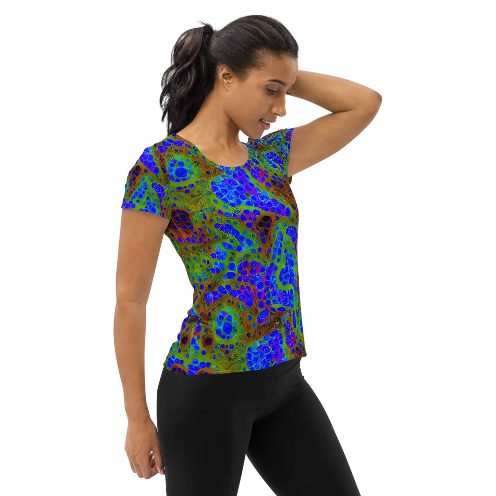 Lime Lucid on Women's Athletic T-Shirt — Right