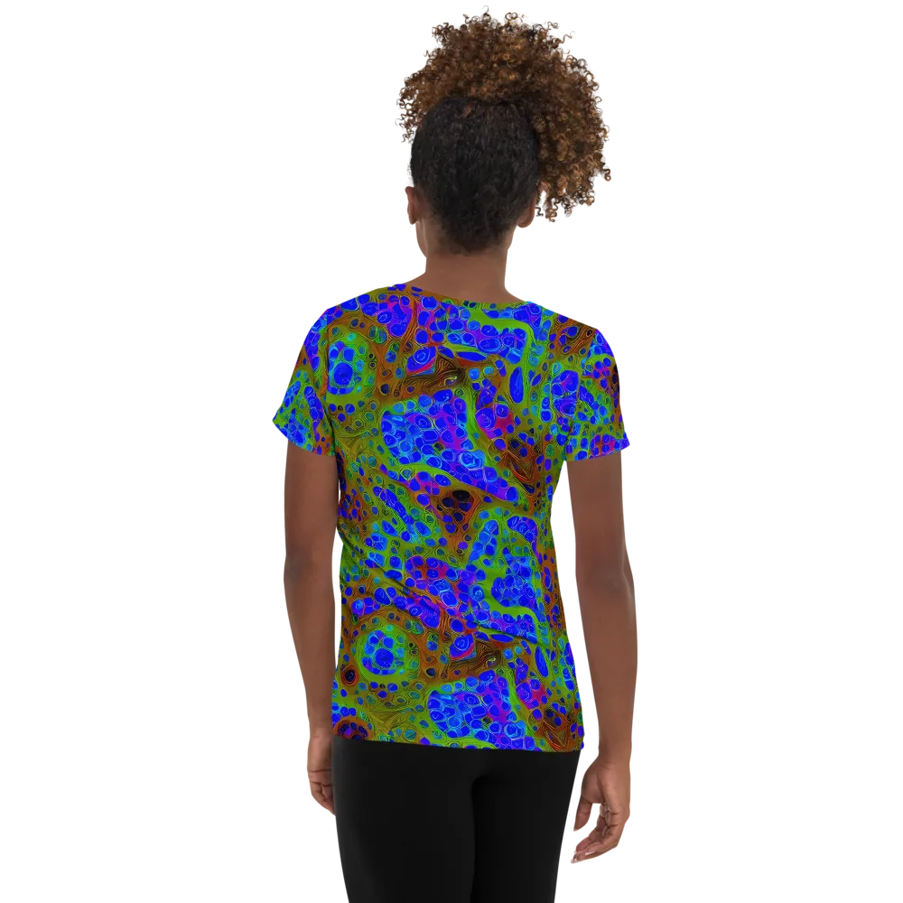 Lime Lucid on Women's Athletic T-Shirt — Back