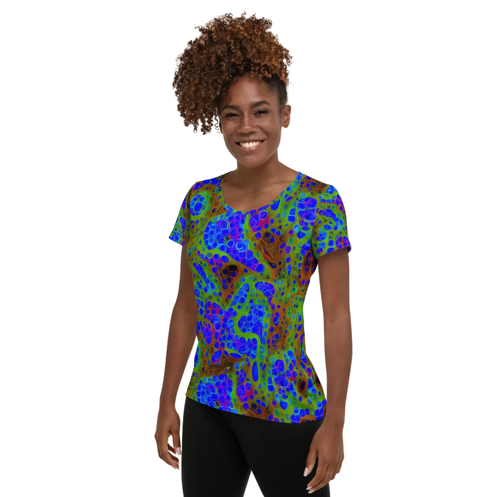 Lime Lucid on Women's Athletic T-Shirt — Left