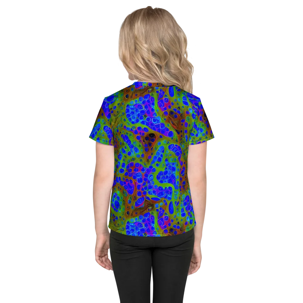 Lime Lucid on Kids Crew Neck T-Shirt — Back