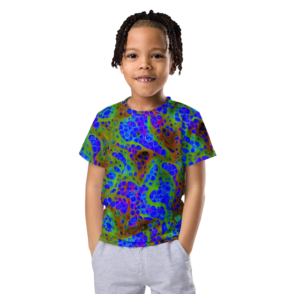 Lime Lucid on Kids Crew Neck T-Shirt — Front