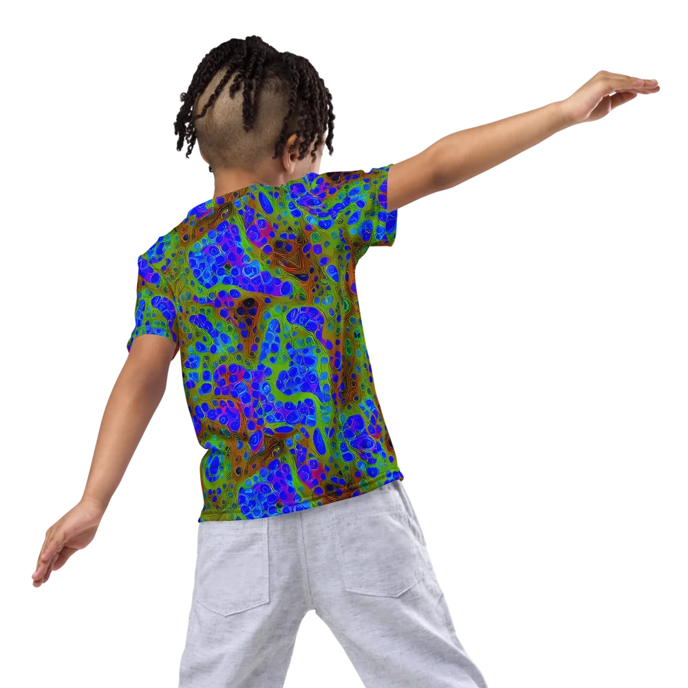 Lime Lucid on Kids Crew Neck T-Shirt — Back