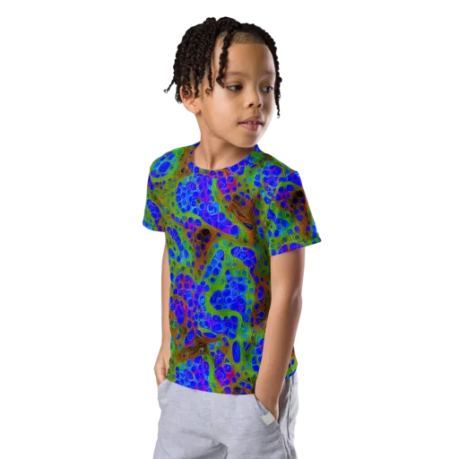 Lime Lucid on a Kids Crew Neck T-Shirt