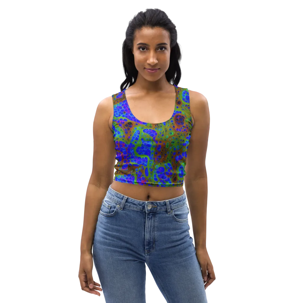 Lime Lucid on Crop Top — Front