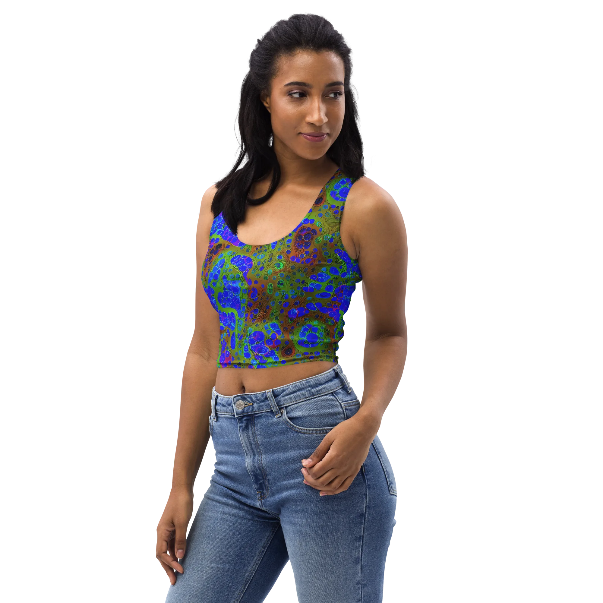 Lime Lucid on Crop Top — Left Front