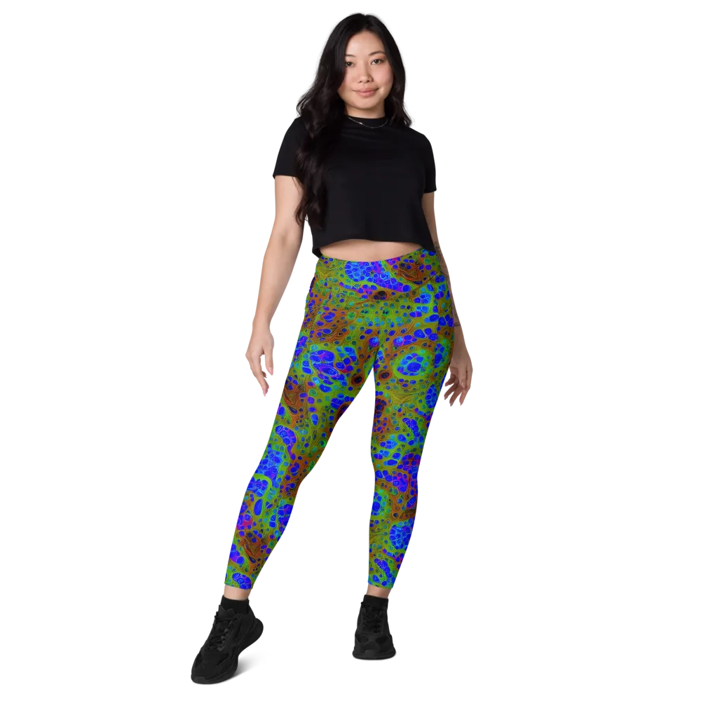 Lime Lucid on Leggings with Pockets — Front