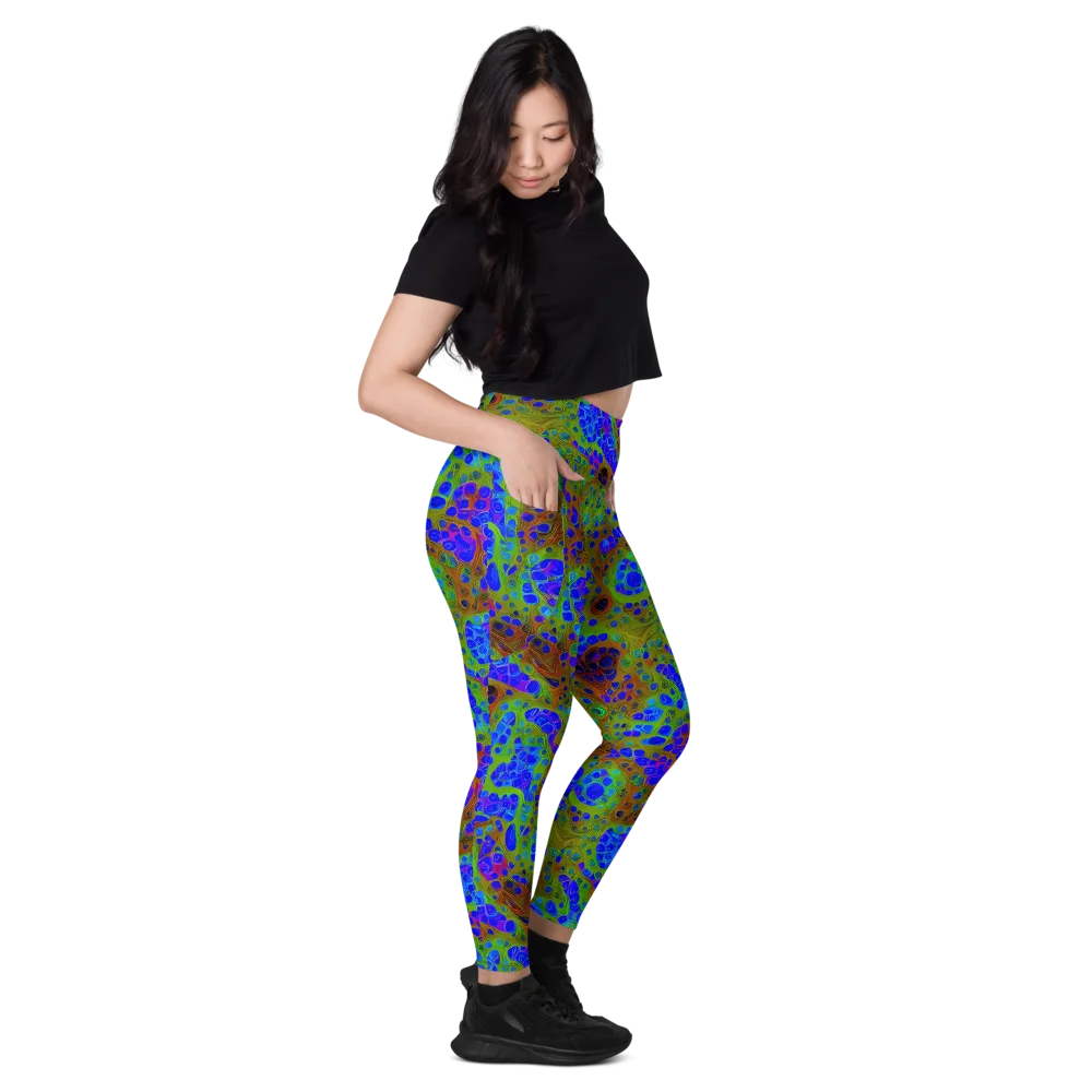 Lime Lucid on Leggings with Pockets — Right