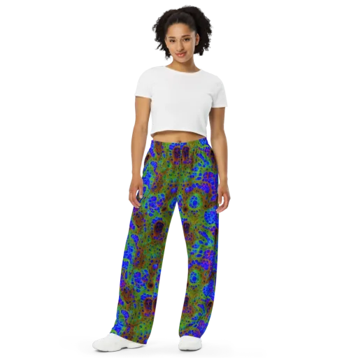 Lime Lucid on a Wide-Leg Pants