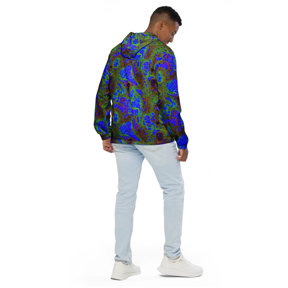 Lime Lucid on Men's Windbreaker — Back