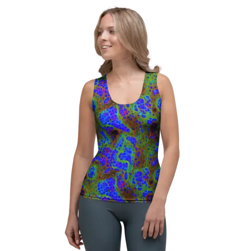 Lime Lucid on a Women's Tank Top