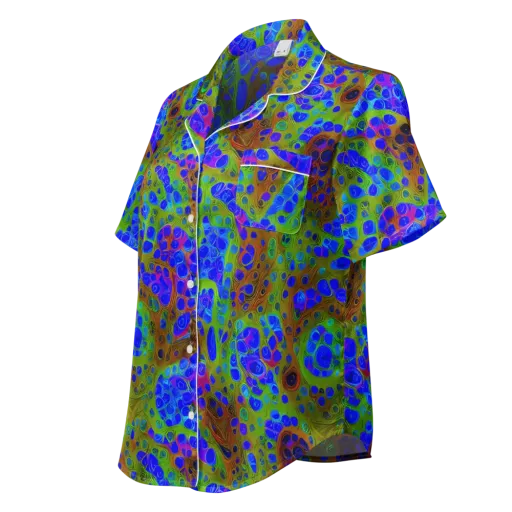 Lime Lucid on a Women's Short Sleeve Pajama Top