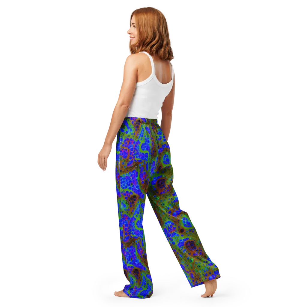 Lime Lucid on Women's Pajama Pants — Back