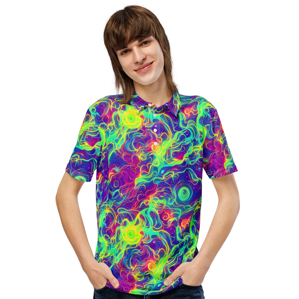 Ultraviolet Reverie on Men's Slim Fit Polo Shirt — Front