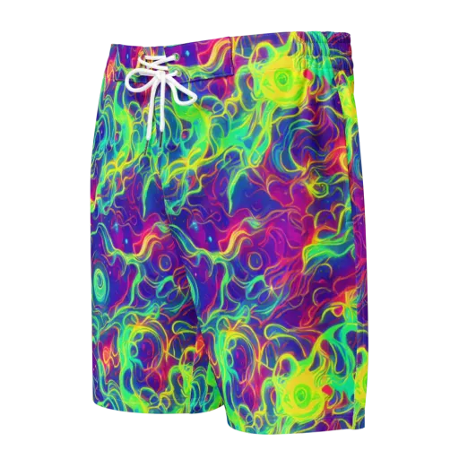 Ultraviolet Reverie on a Men's Board Shorts