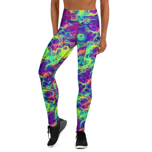 Ultraviolet Reverie on a Yoga Leggings
