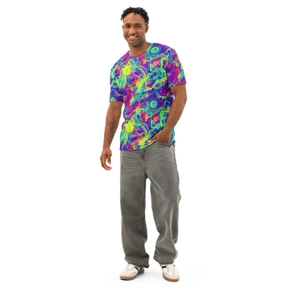 Ultraviolet Reverie on Men's Cotton Crew Neck T-Shirt — Front