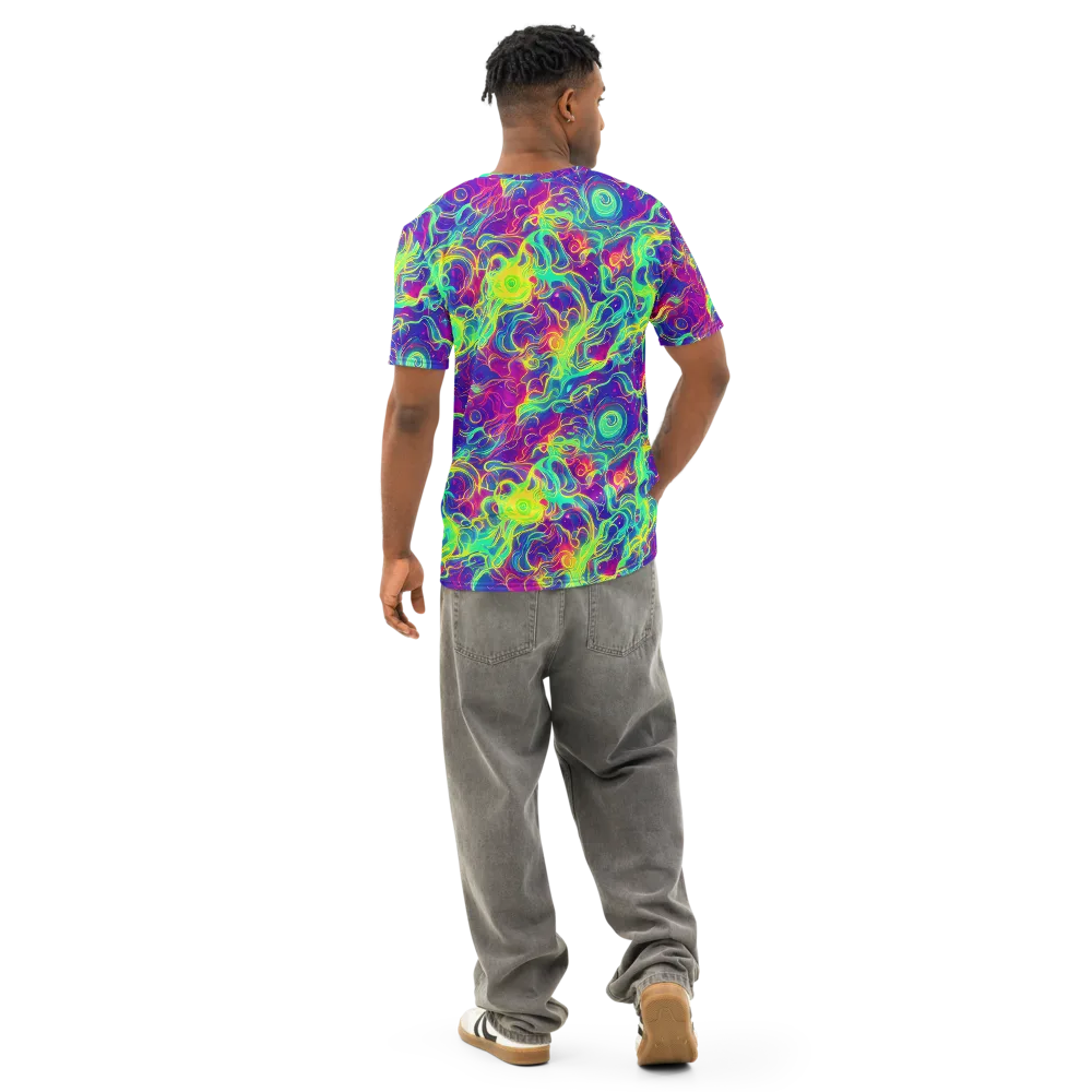Ultraviolet Reverie on Men's Cotton Crew Neck T-Shirt — Back