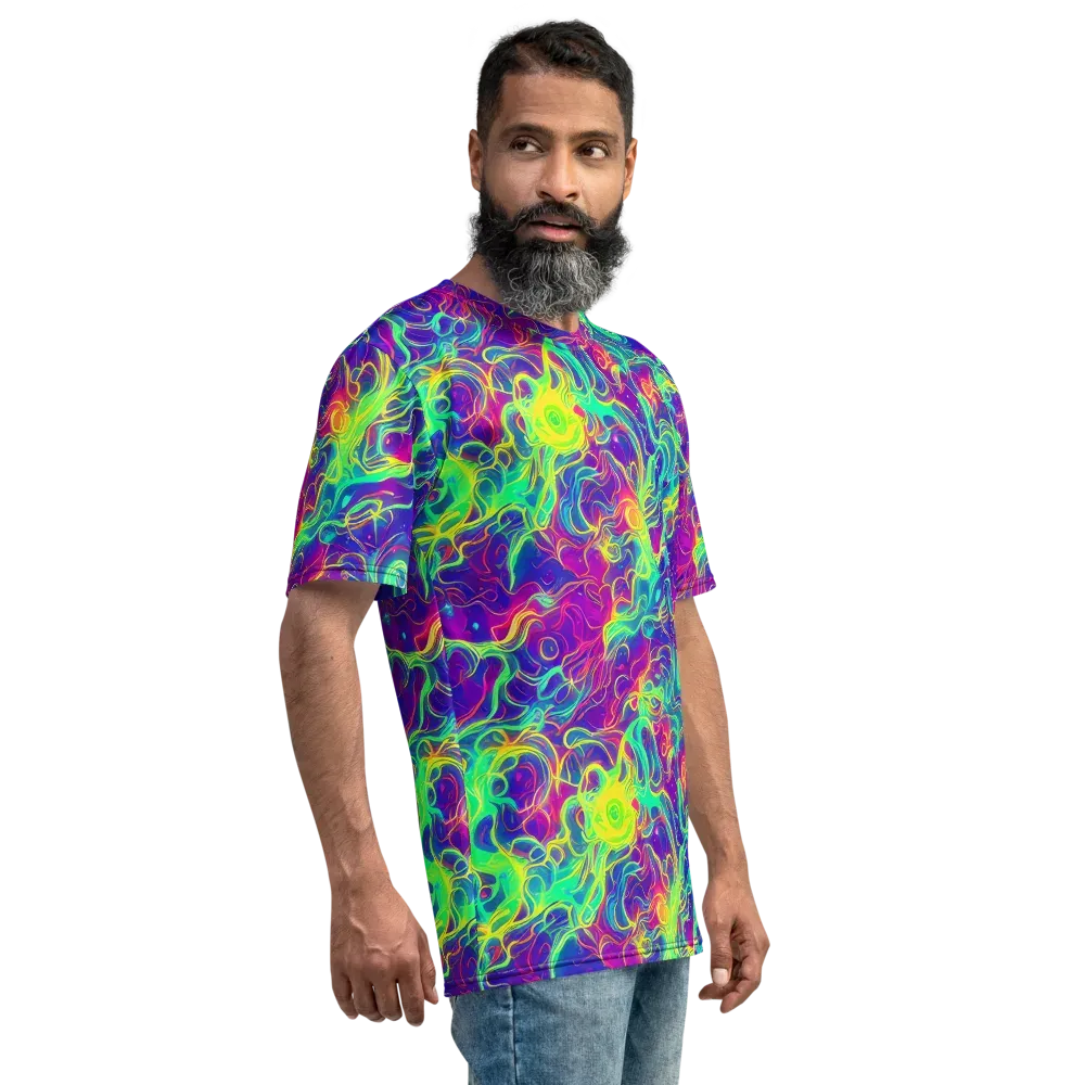 Ultraviolet Reverie on Men's Crew Neck T-Shirt — Right