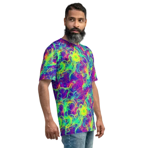 Ultraviolet Reverie on a Men's Crew Neck T-Shirt