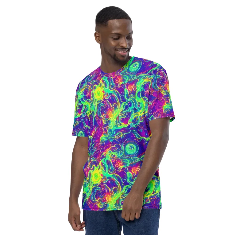 Ultraviolet Reverie on Men's Crew Neck T-Shirt — Left
