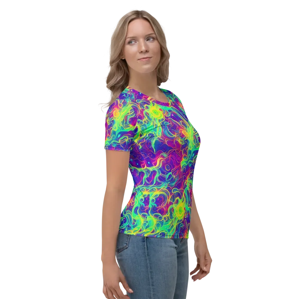 Ultraviolet Reverie on Women's Crew Neck T-Shirt — Right