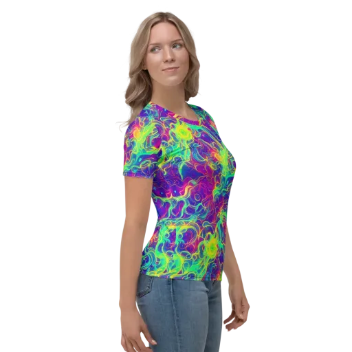 Ultraviolet Reverie on a Women's Crew Neck T-Shirt