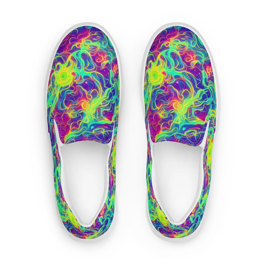 Ultraviolet Reverie on Men's Slip-On Canvas Shoes — Front