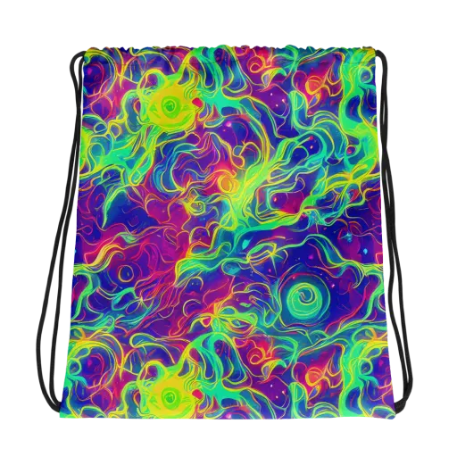 Ultraviolet Reverie on a Drawstring Bag