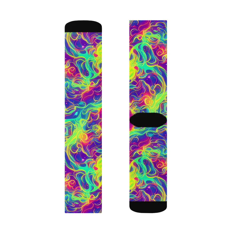Ultraviolet Reverie on Socks — Left Sock