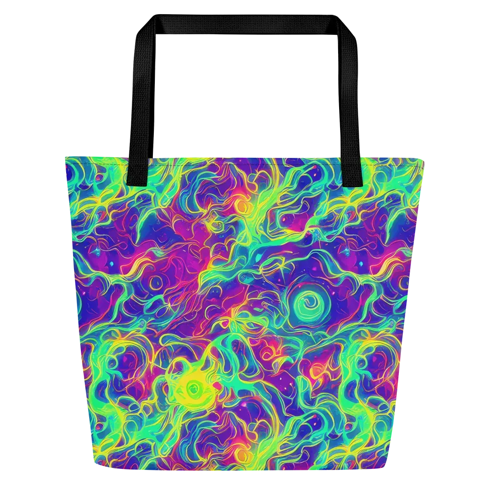 Ultraviolet Reverie on Large Tote Bag W/ Pocket — Front