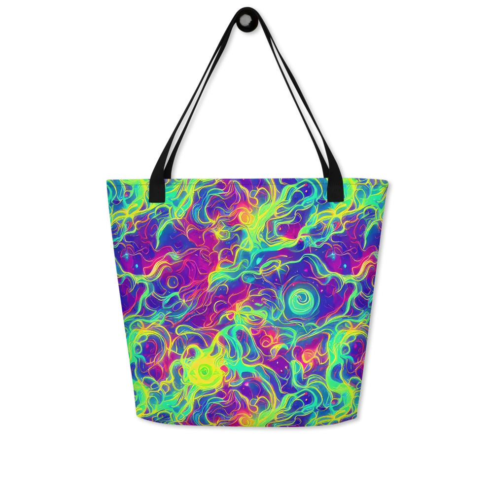 Ultraviolet Reverie on Large Tote Bag W/ Pocket — Front