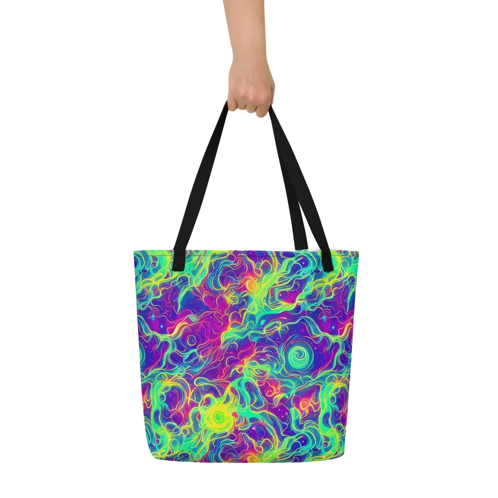 Ultraviolet Reverie on Large Tote Bag W/ Pocket — Front