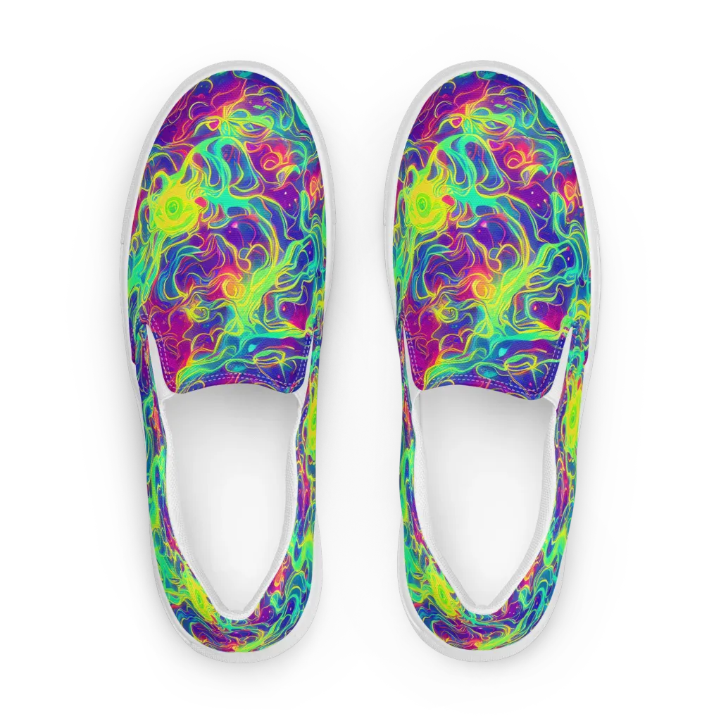 Ultraviolet Reverie on Women's Slip-On Canvas Shoes — Front
