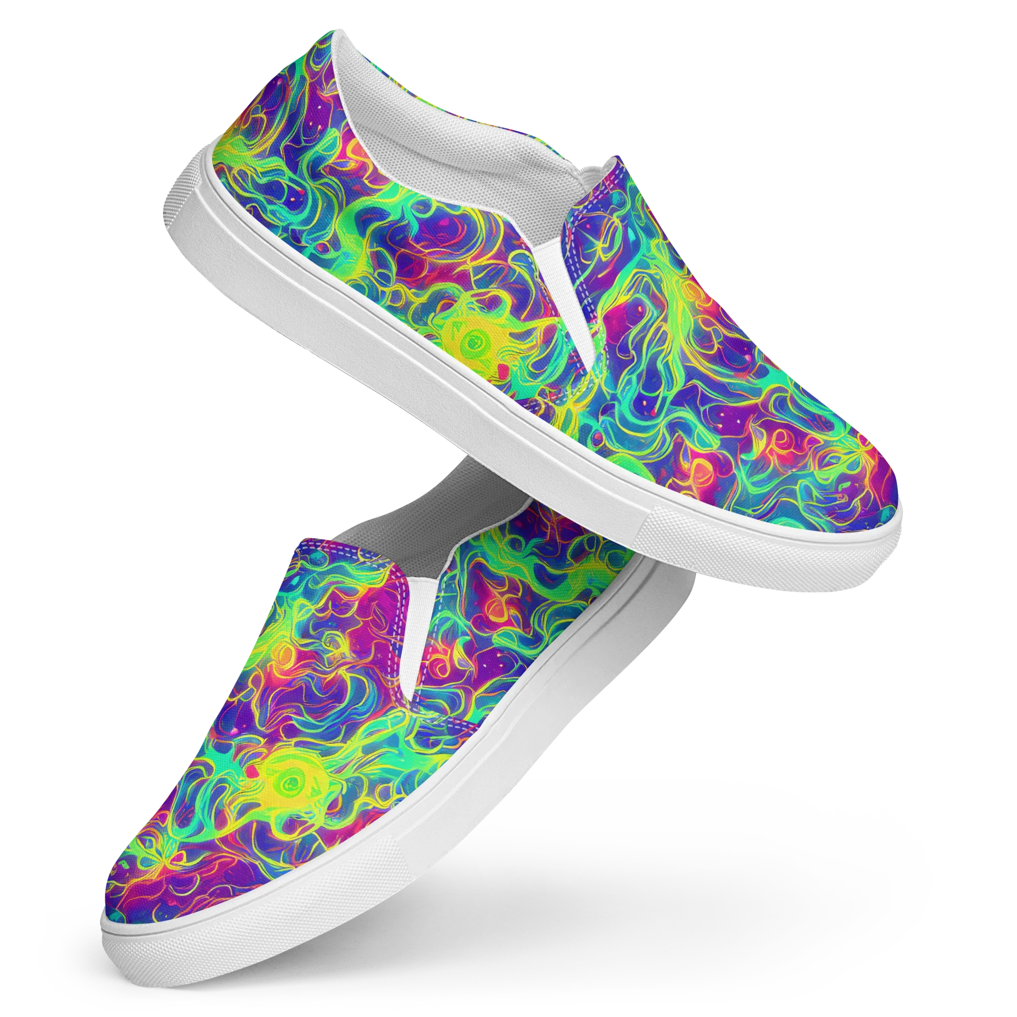 Ultraviolet Reverie on Women's Slip-On Canvas Shoes — Front