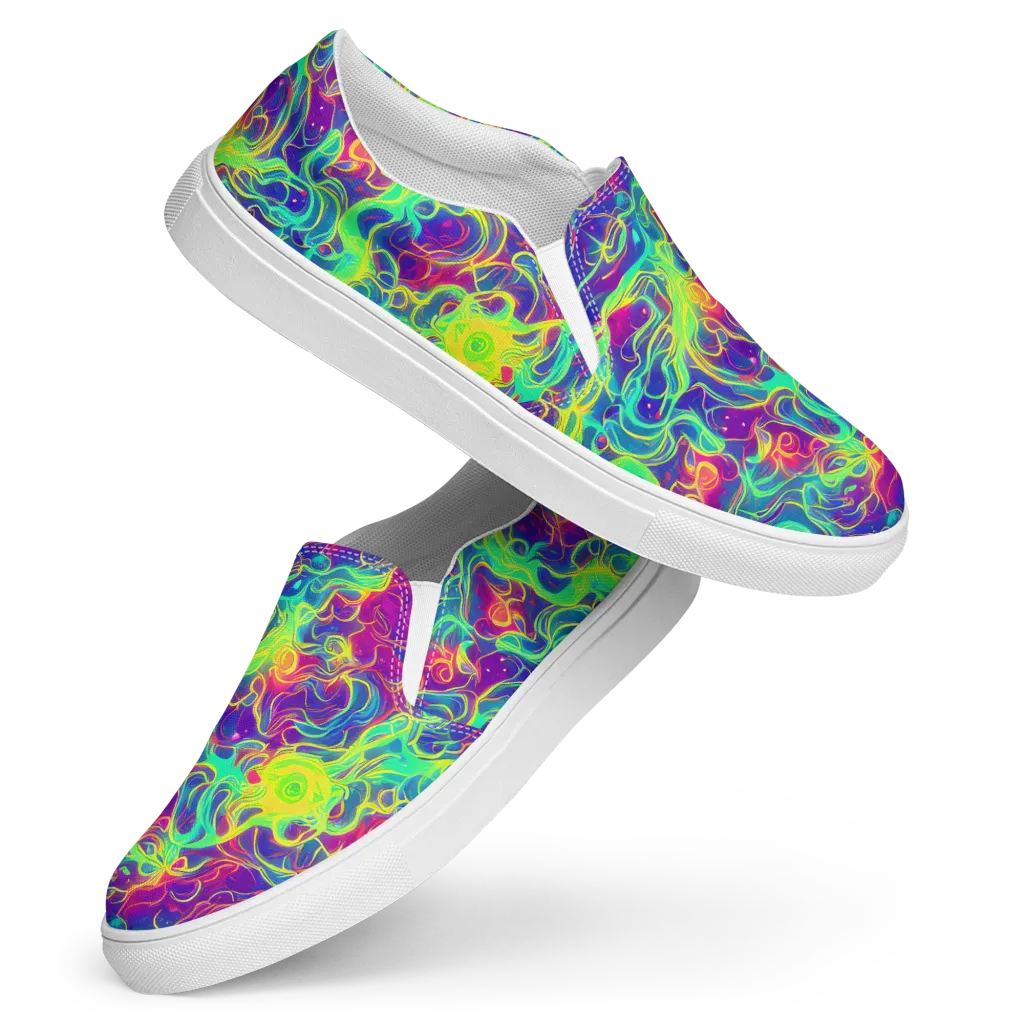 Ultraviolet Reverie on Women's Slip-On Canvas Shoes — Front
