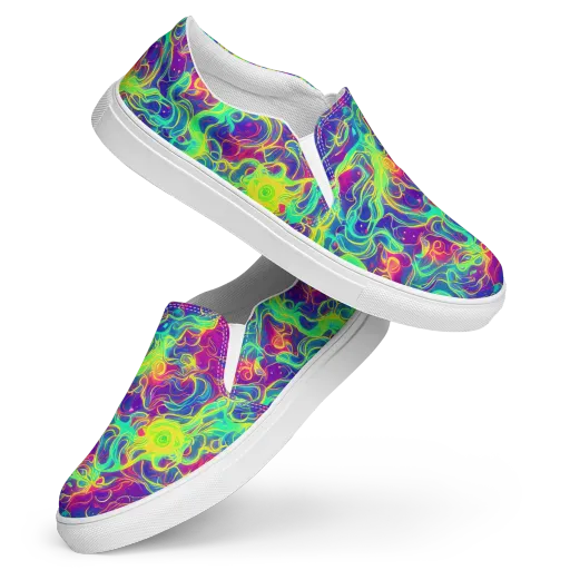 Ultraviolet Reverie on a Women's Slip-On Canvas Shoes