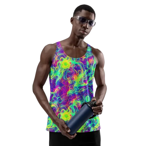 Ultraviolet Reverie on a Men's Tank Top