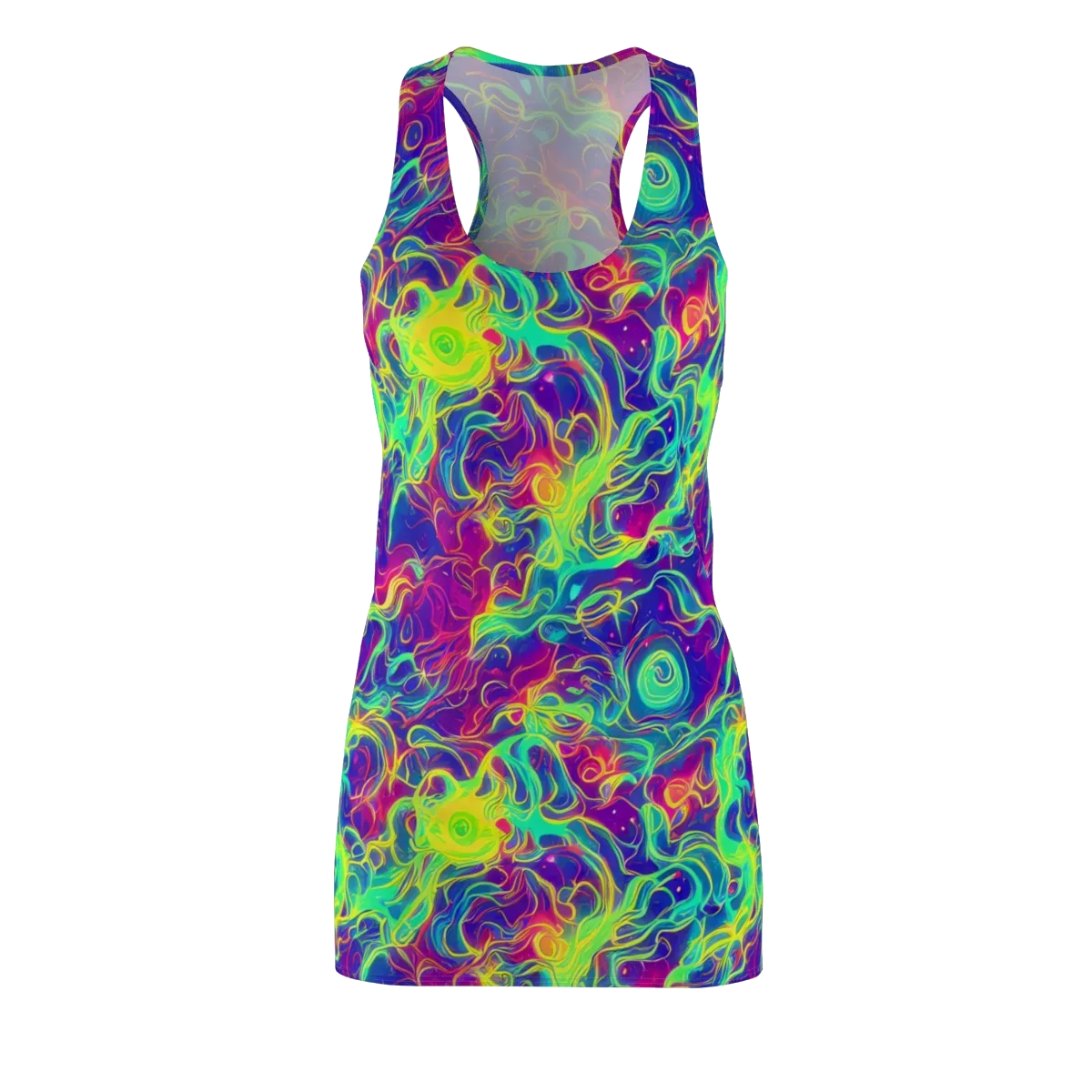 Ultraviolet Reverie on Racerback Dress — Front