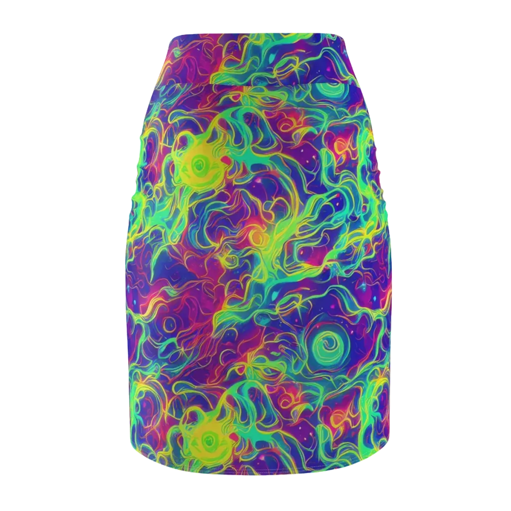 Ultraviolet Reverie on Pencil Skirt — Back