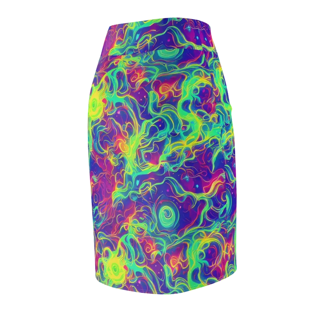 Ultraviolet Reverie on Pencil Skirt — Back Side