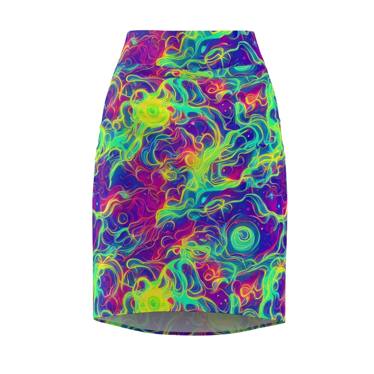 Ultraviolet Reverie on Pencil Skirt — Front