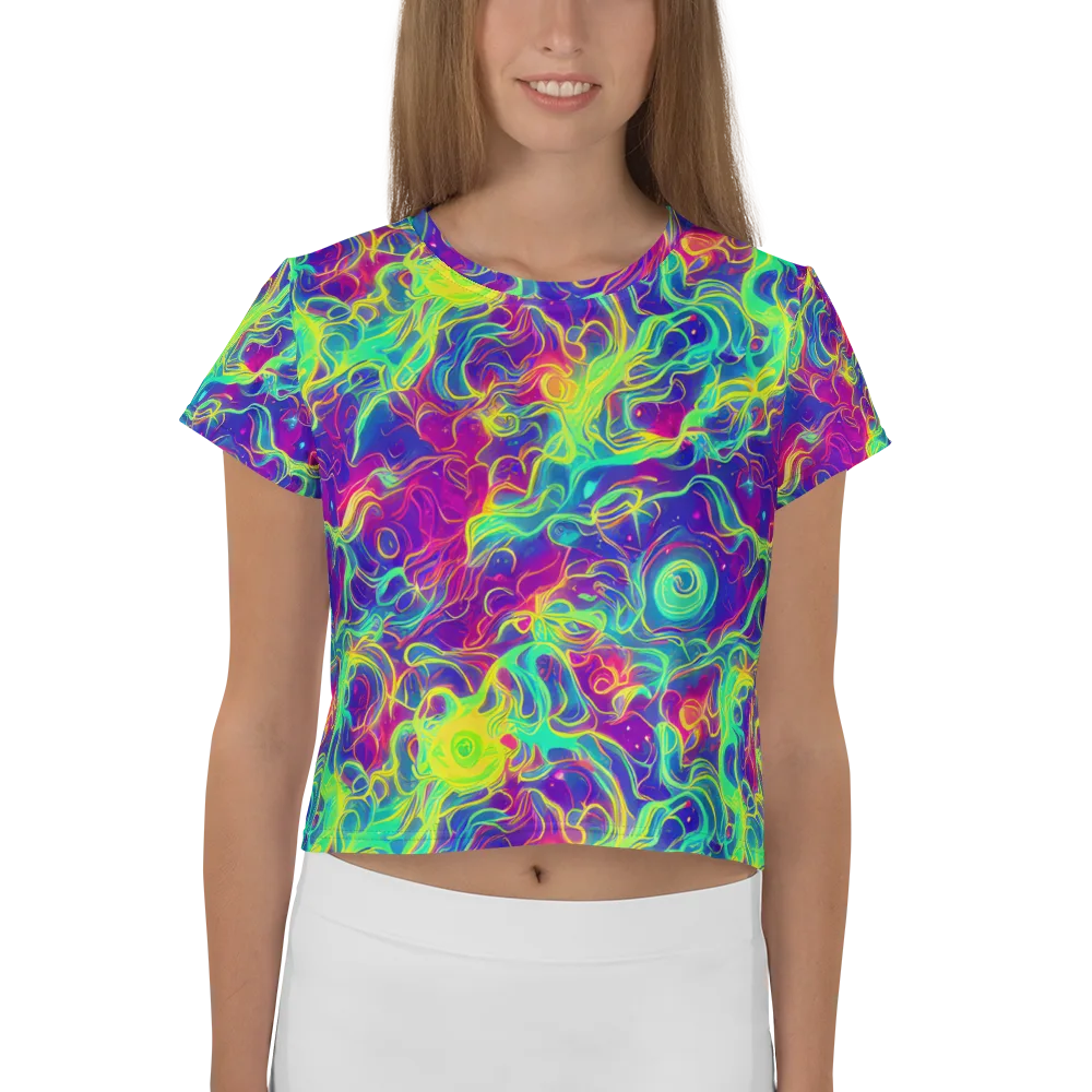 Ultraviolet Reverie on Crop Tee — Front