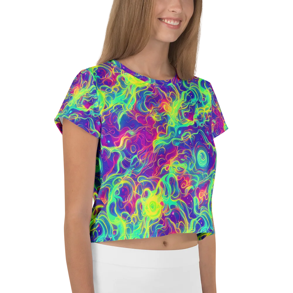 Ultraviolet Reverie on Crop Tee — Right