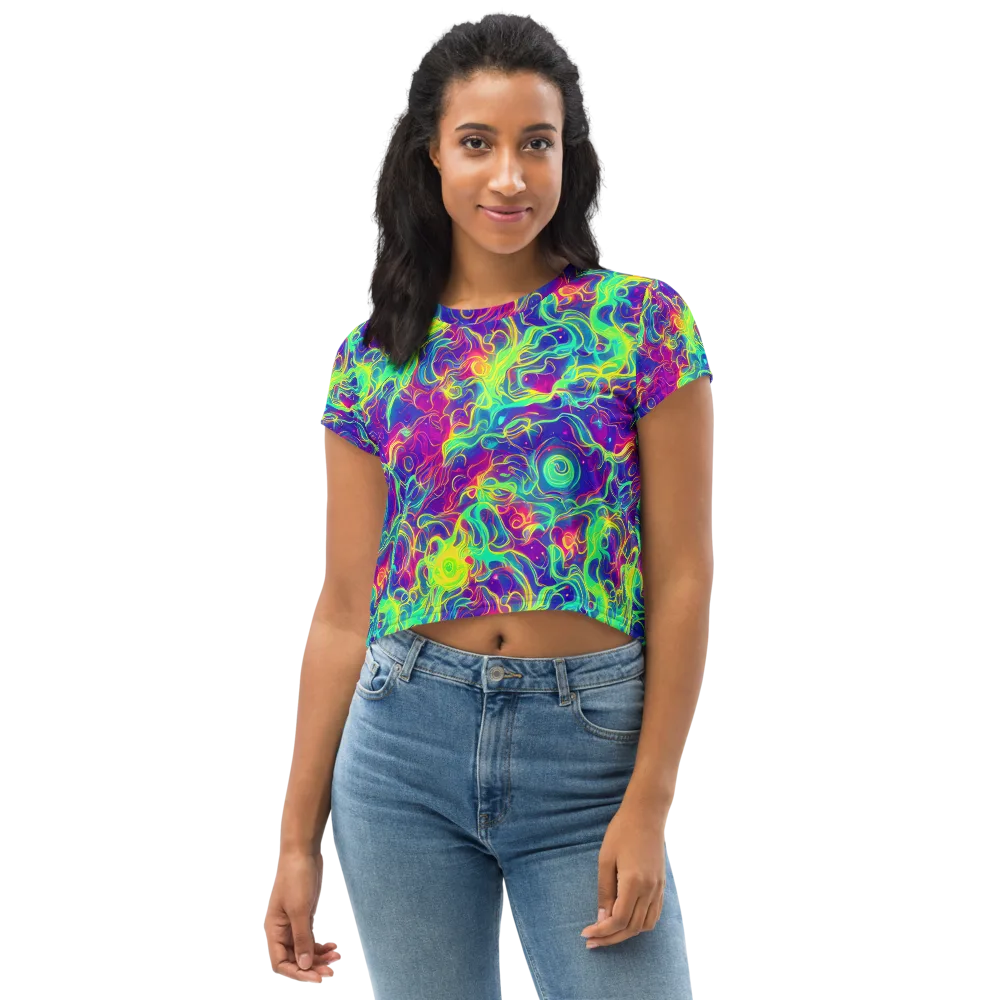 Ultraviolet Reverie on Crop Tee — Front