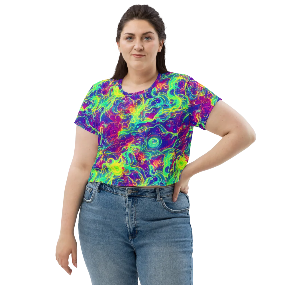 Ultraviolet Reverie on Crop Tee — Front