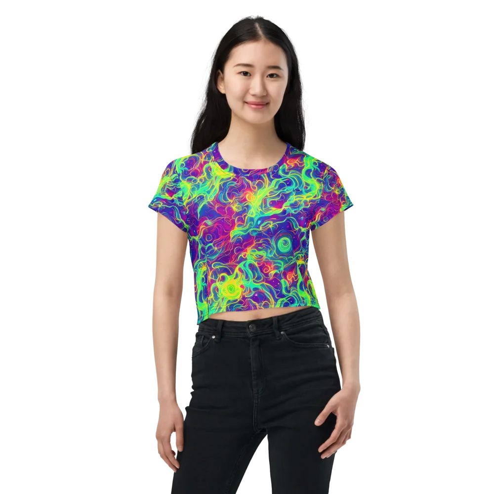 Ultraviolet Reverie on Crop Tee — Front