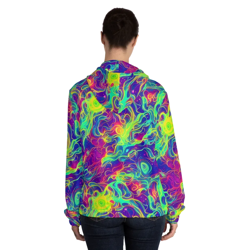 Ultraviolet Reverie on Women's Full-Zip Hoodie — Back On Person