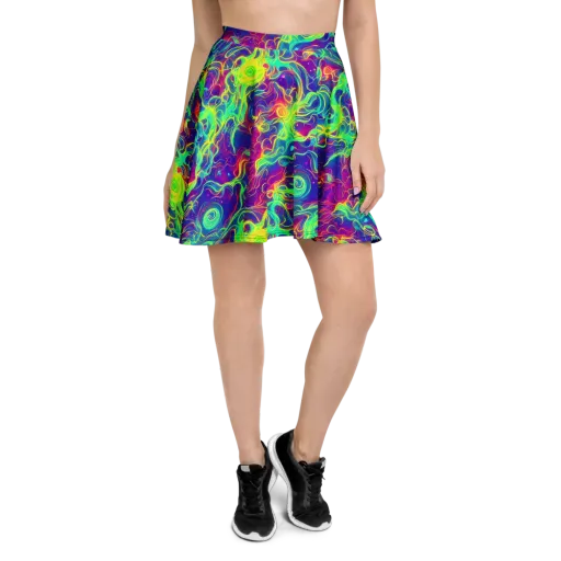 Ultraviolet Reverie on a Skater Skirt